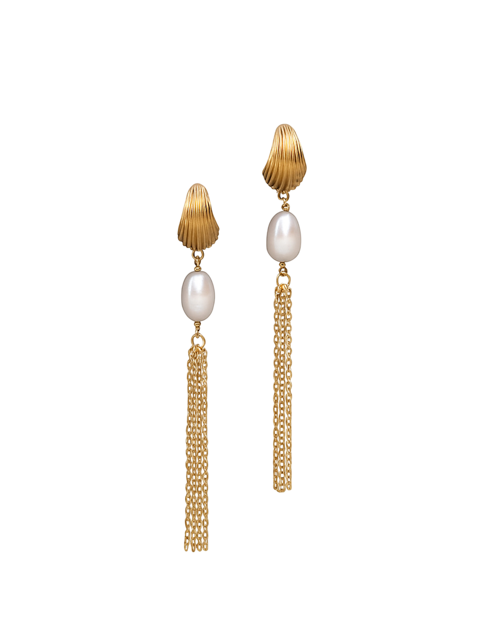 Esme pearl earrings gold